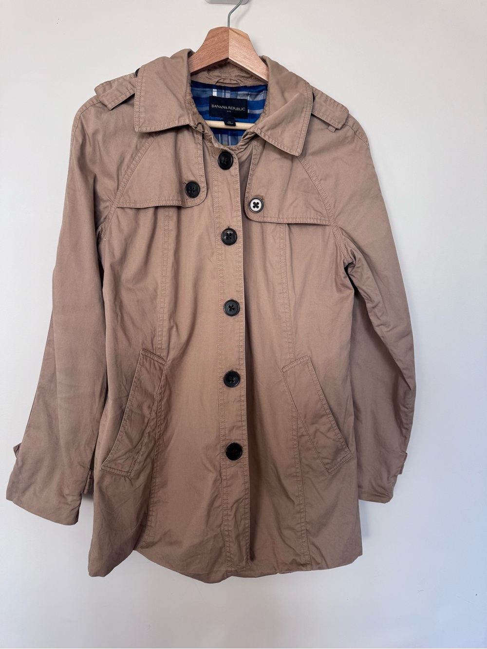 Banana Republic Women's Tan Cropped Short Trench Coat